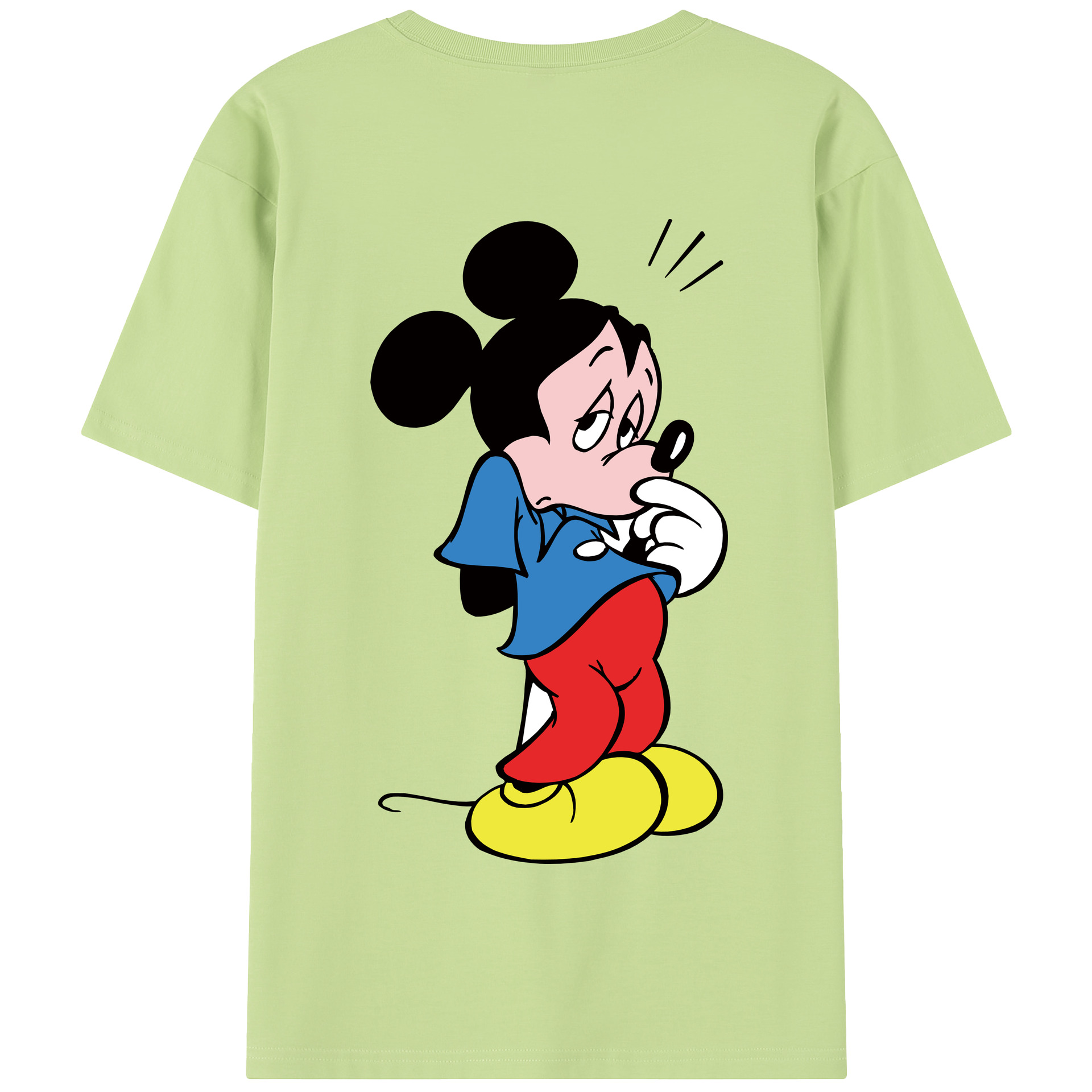 （画像用） ミッキーマウス Mickey Mouse 綿100％半袖Tシャツ（背面プリント）